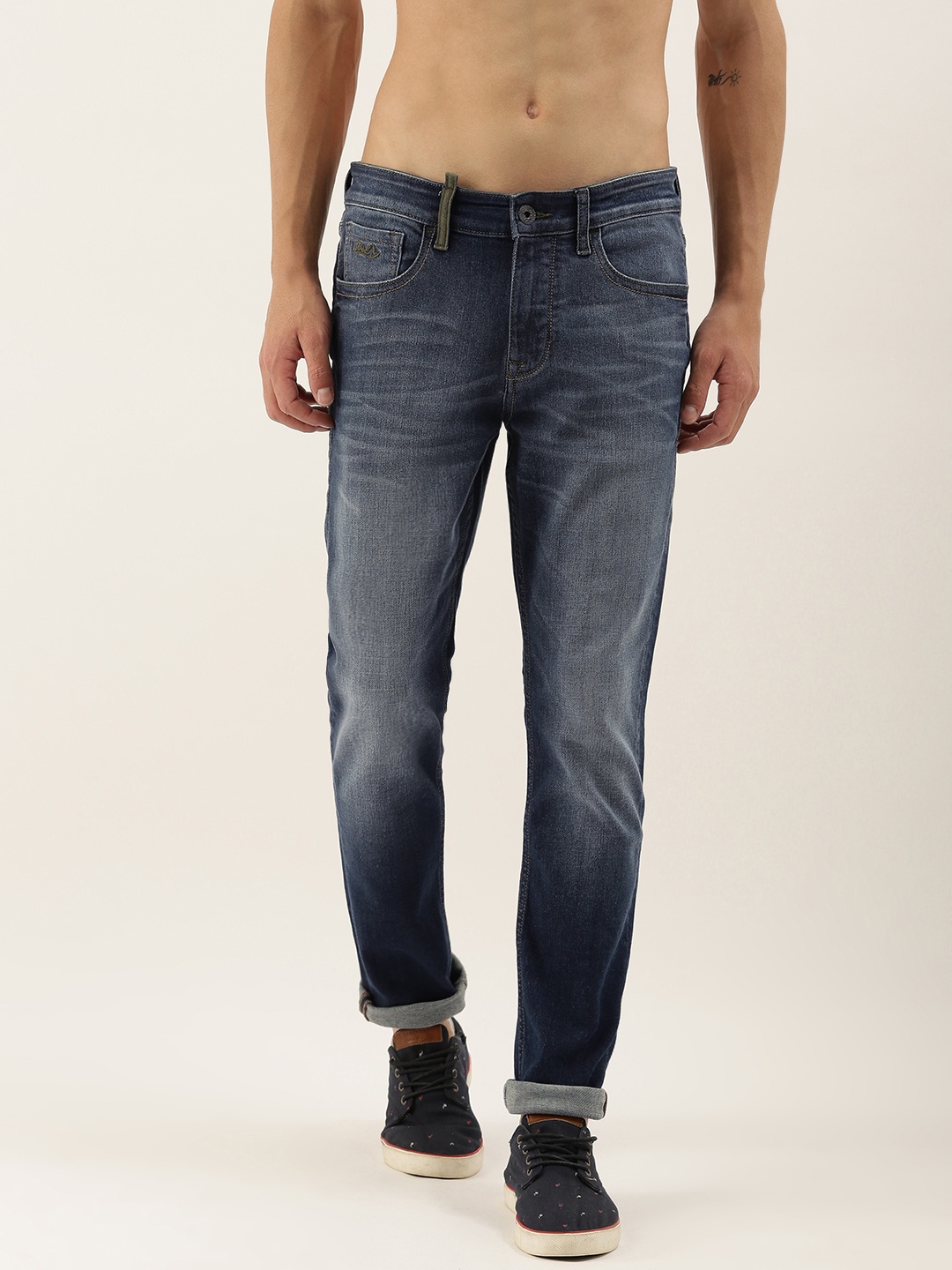 

Flying Machine Men Blue Prince Slim Fit Mid-Rise Clean Look Stretchable Jeans