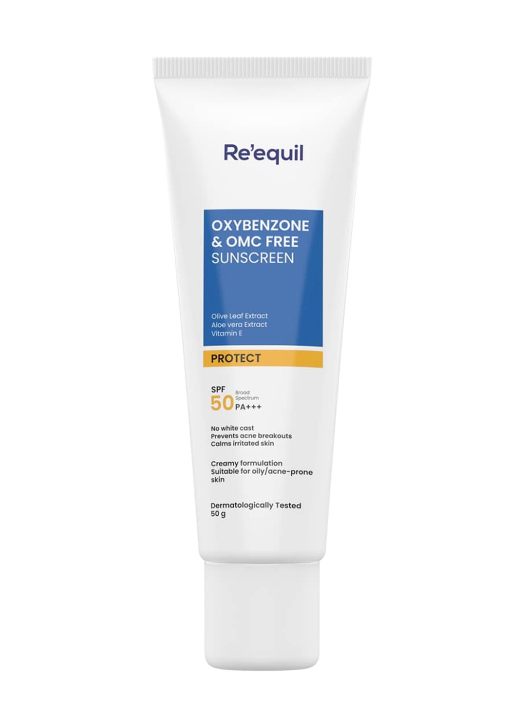 

Reequil Oxybenzone And Omc Free Sunscreen SPF 50 PA+++ For Oily Skin, White