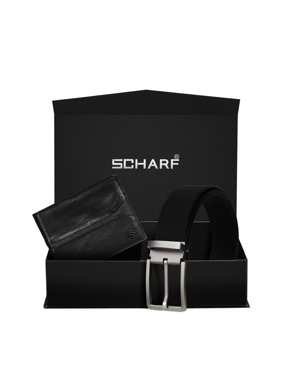 

SCHARF Men Black Genuine Leather Accessory Gift Set