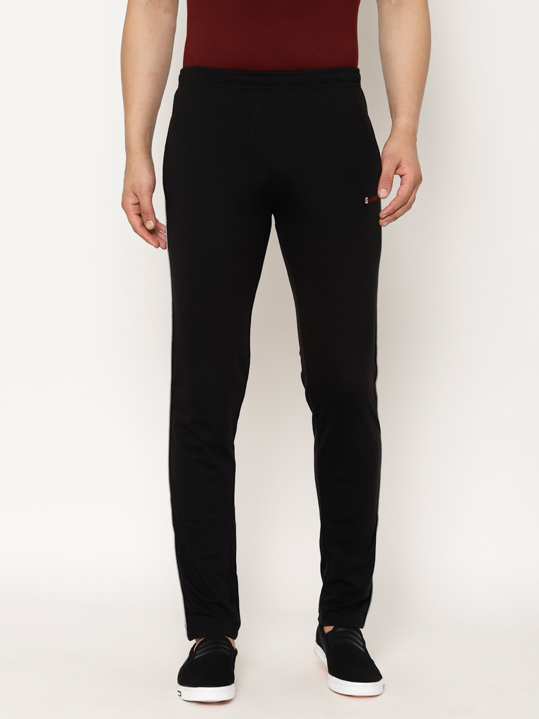 

SAPPER Men Black Solid Slim Fit Track Pants
