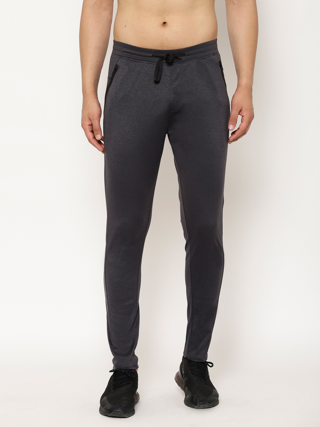 

SAPPER Men Charcoal Grey Solid Slim Fit Track Pants