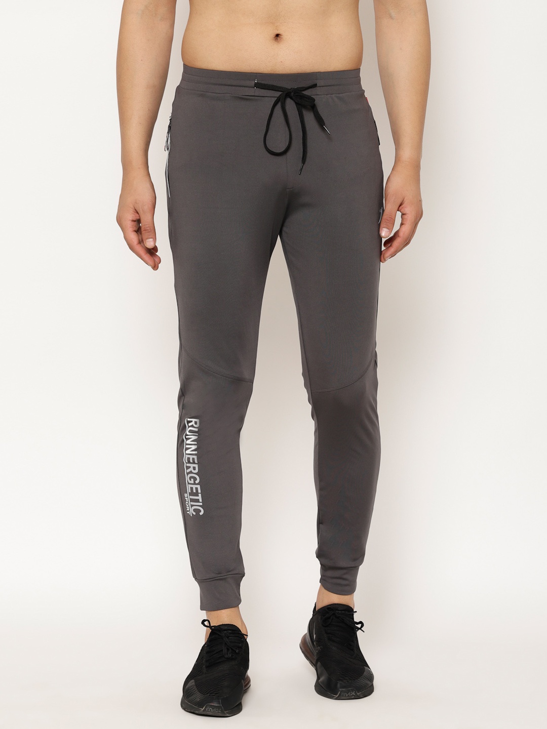 

SAPPER Men Charcoal Grey Solid Slim Fit Track Pant