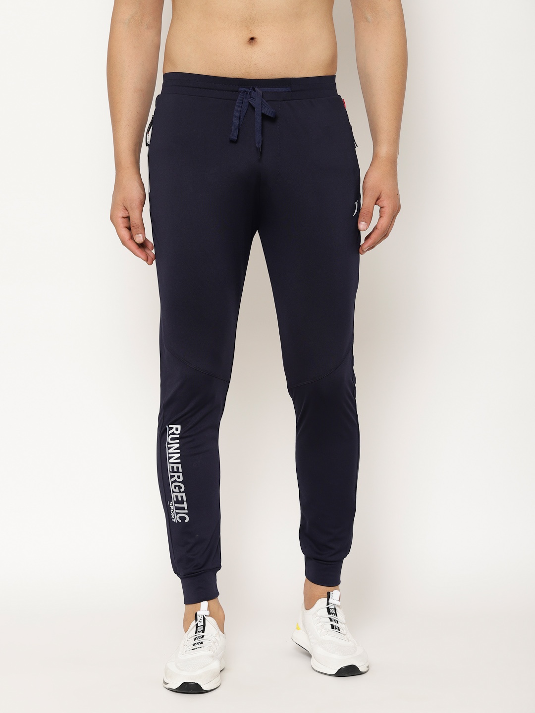 

SAPPER Men Navy Blue Solid Slim Fit Track Pants