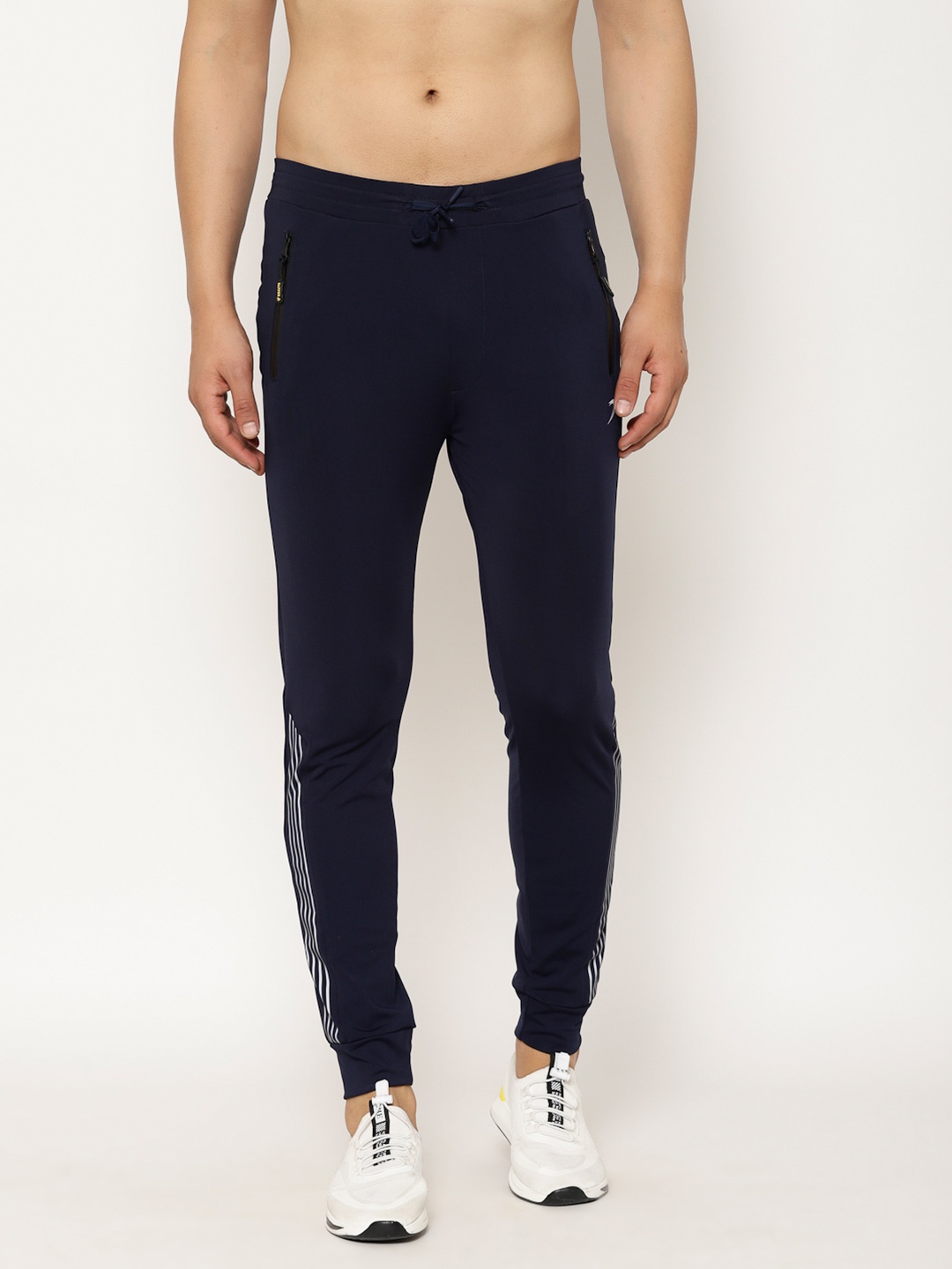 

SAPPER Men Navy Blue Solid Stretchable Slim Fit Joggers