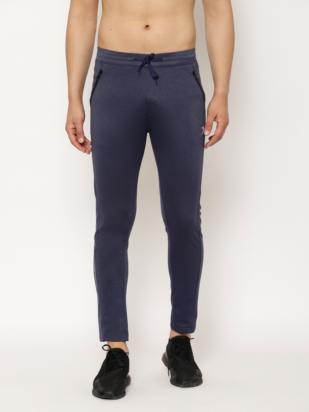 

SAPPER Men Navy Blue Solid Slim-Fit Track Pants