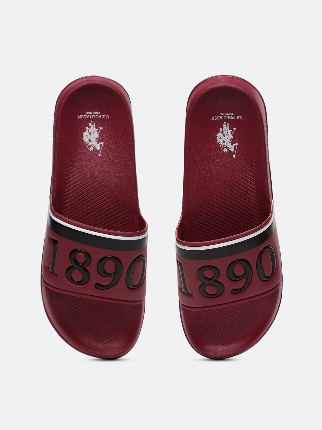 

U.S. Polo Assn. Men Maroon Printed Sliders