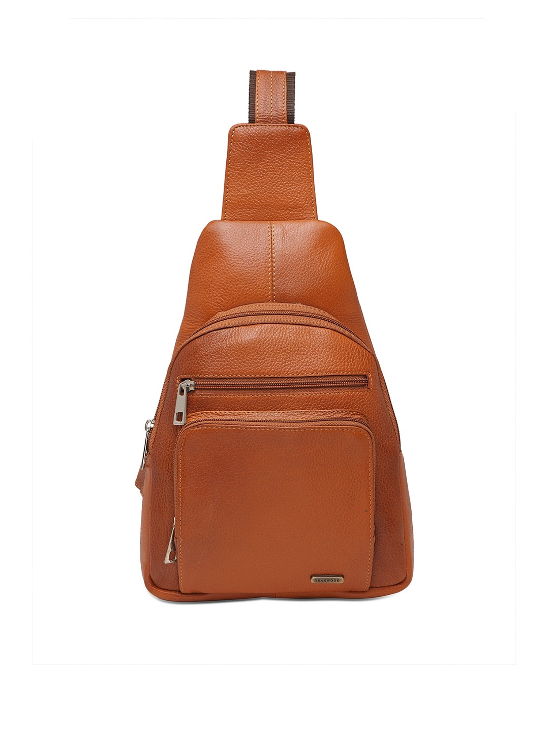 

Teakwood Leathers Unisex Tan Solid Messenger Bag