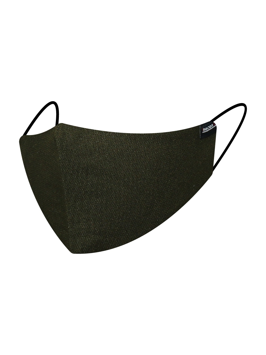 

inocenCia Unisex Olive Green Solid Reusable 2-Ply Protective Cloth Mask