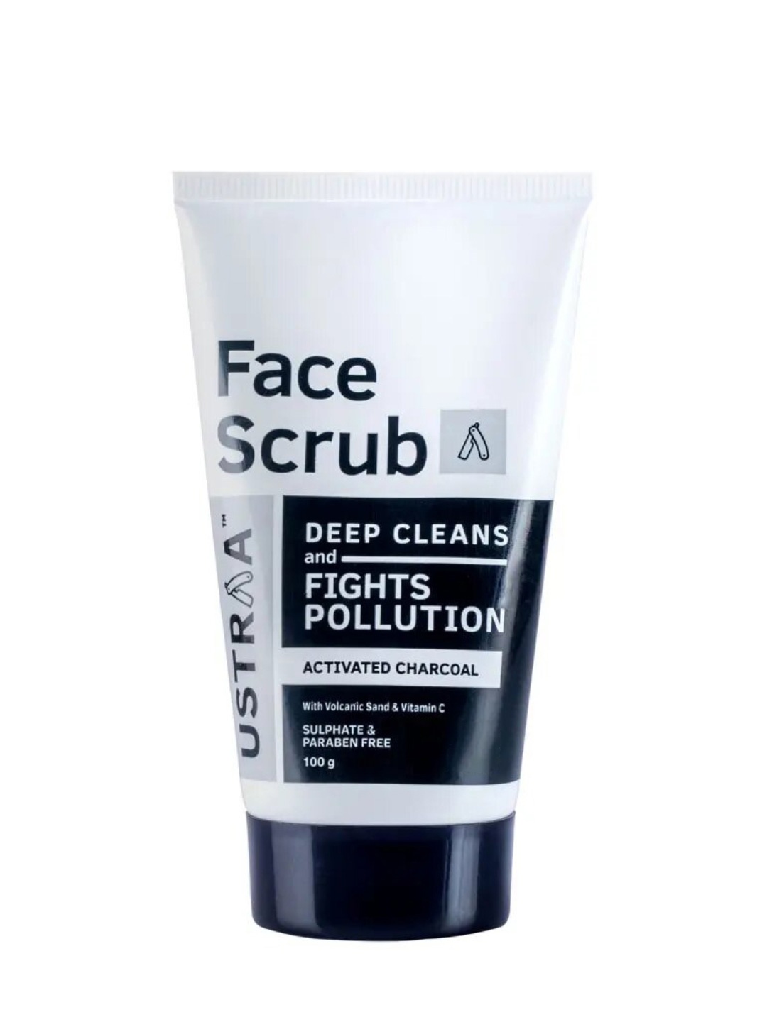 

Ustraa Men Activated Charcoal Face Scrub, Grey