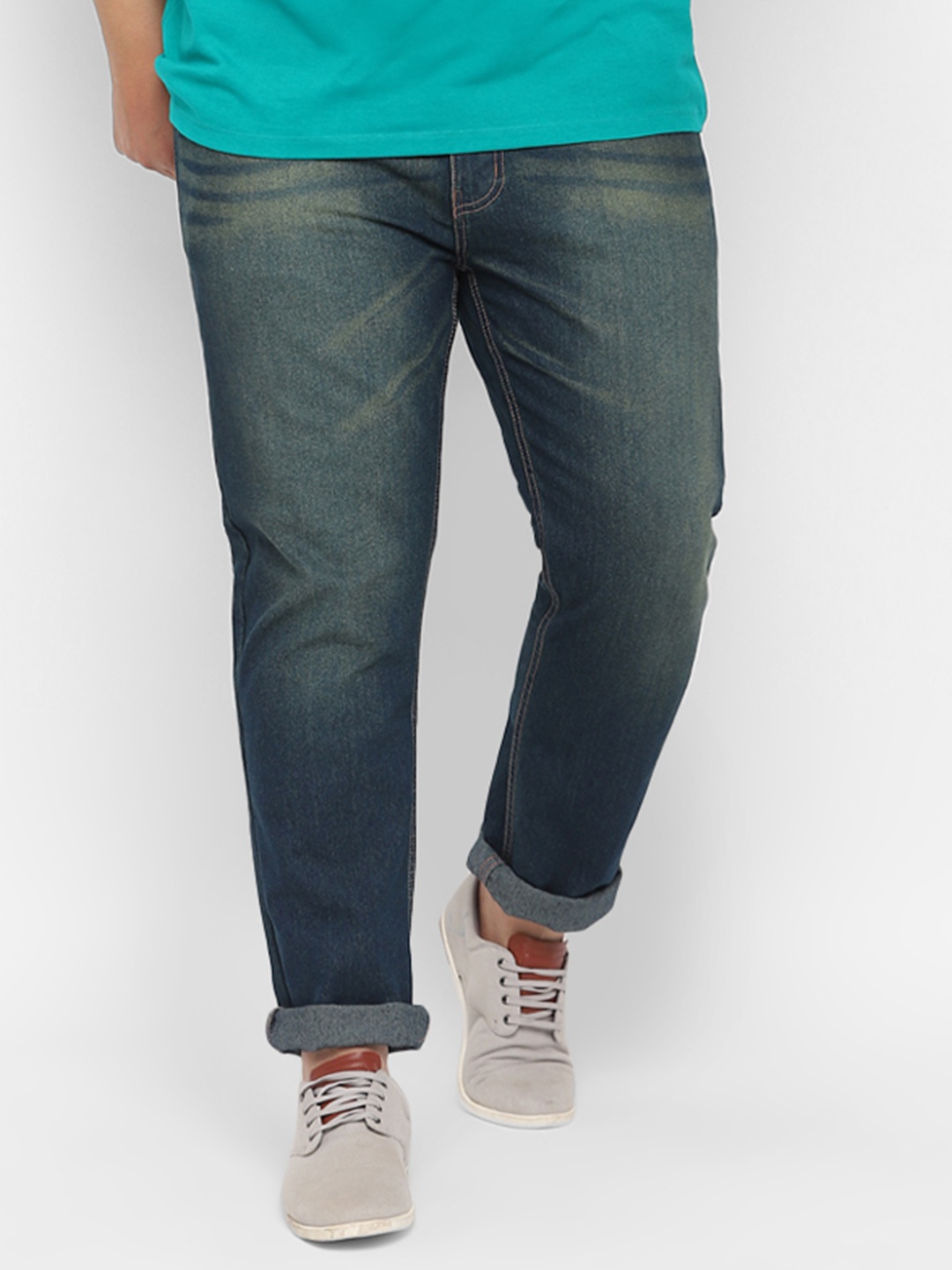 

Urbano Plus Men Blue Regular Fit Mid-Rise Clean Look Stretchable Jeans