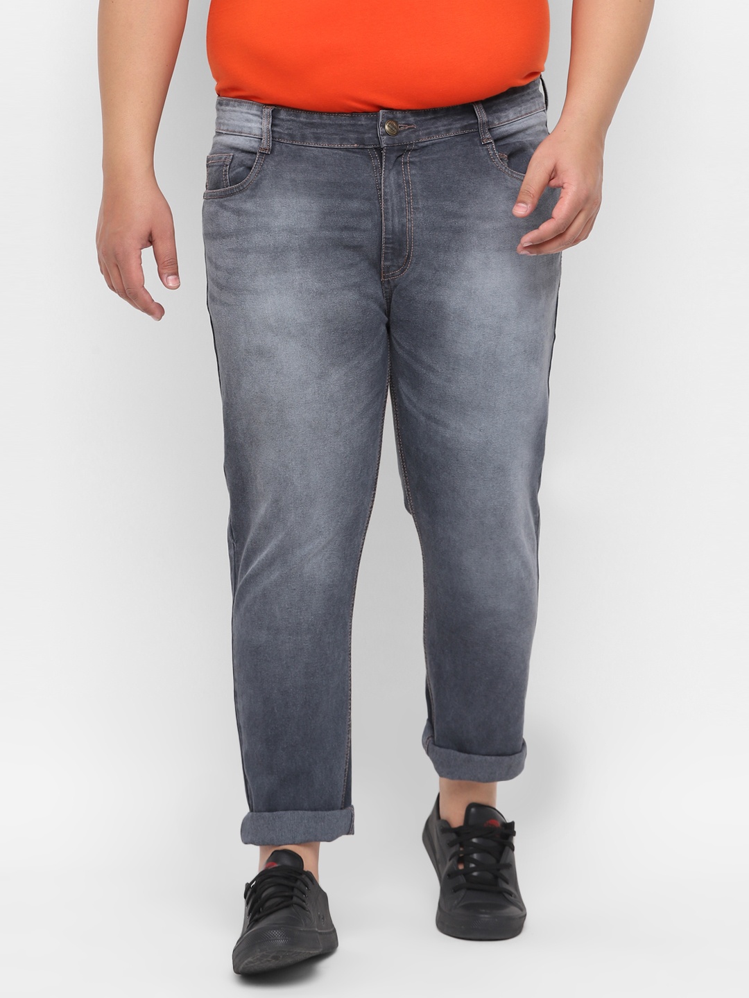 

Urbano Plus Men Grey Regular Fit Jeans