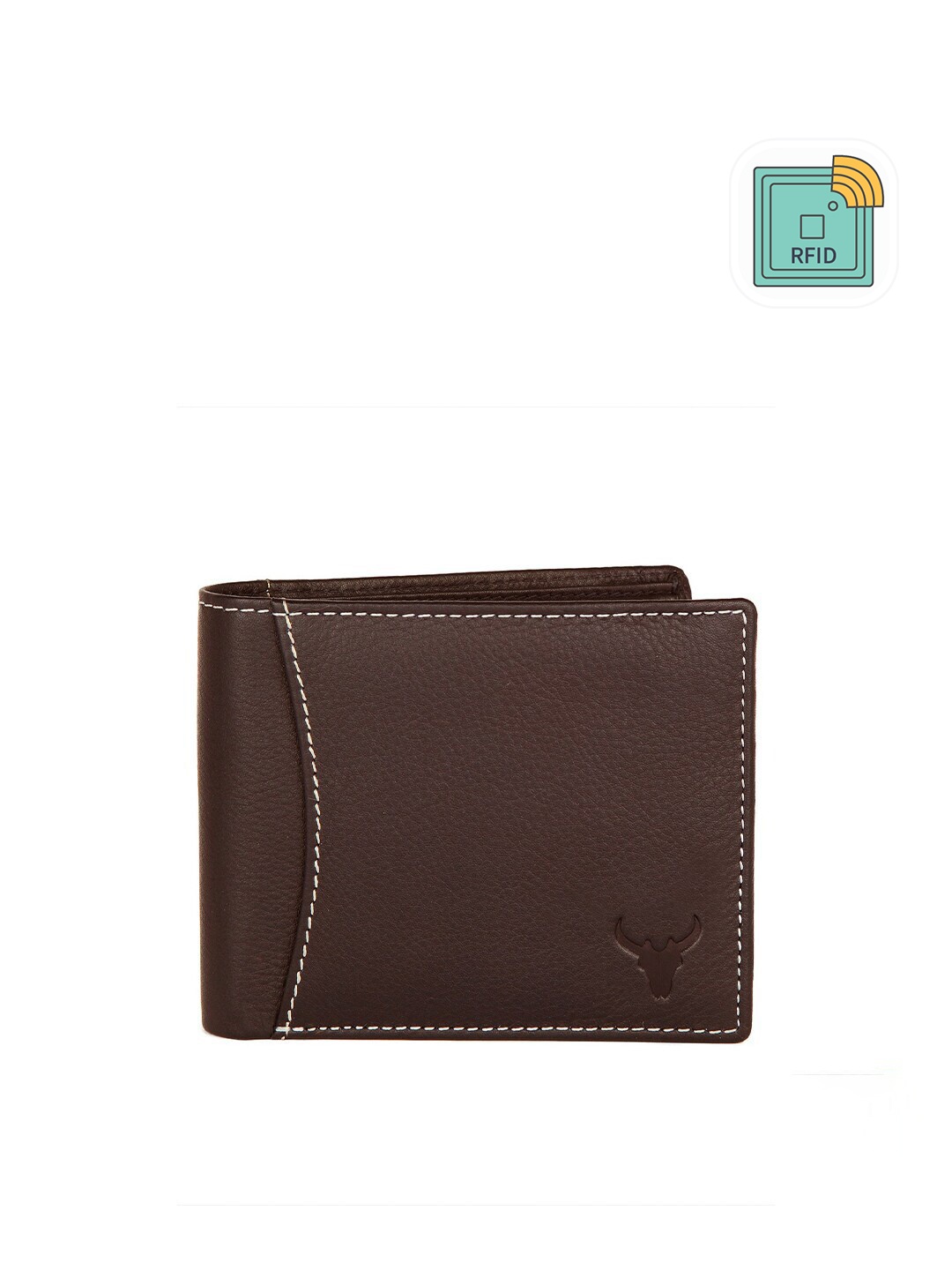 

NAPA HIDE Men Brown Solid RFID Genuine Leather Two Fold Wallet