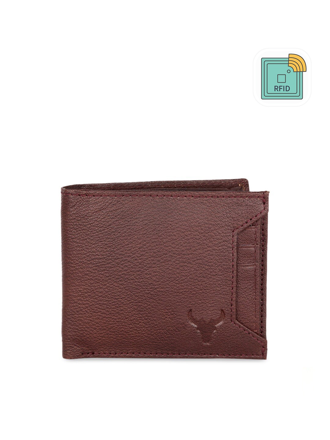 

NAPA HIDE Men Maroon RFID Protected Genuine Leather Two Fold Wallet