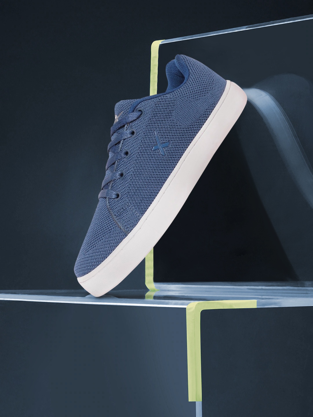 

Hrx By Hrithik Roshan Men Blue Woven Design Fly Sneakers