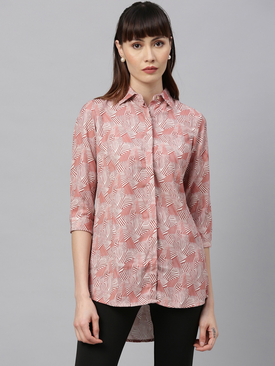 

Park Avenue Woman Women Brown Regular Fit Printed Casual Shirt