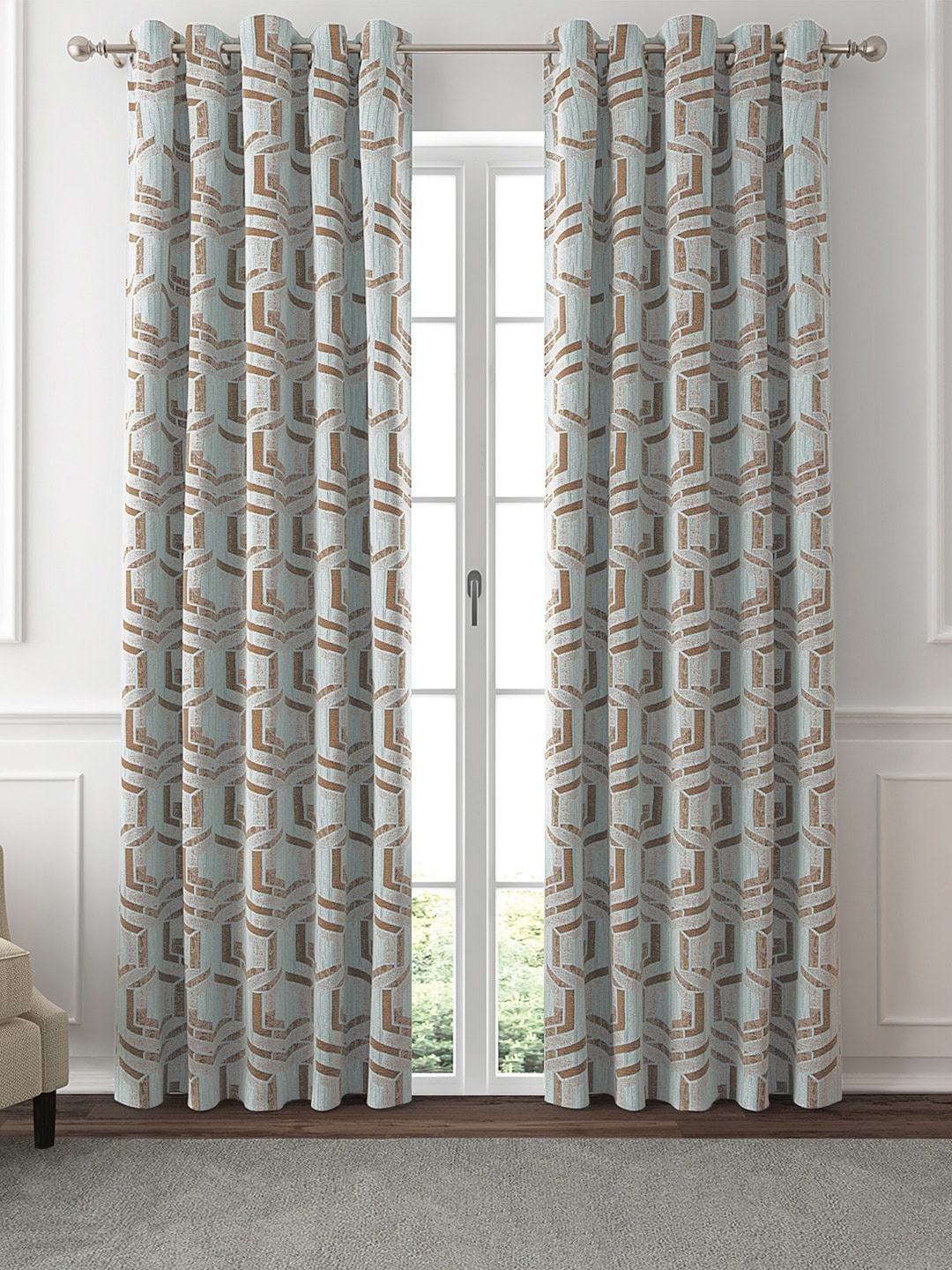 

GM Sea Green Set of 2 Curtain Door Curtains