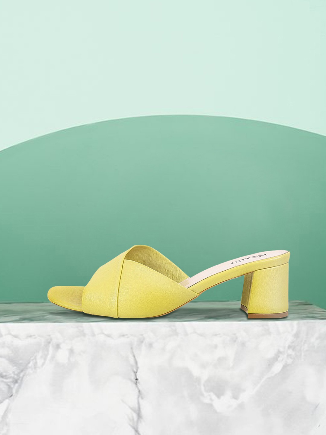 

Metro Women Yellow Solid Block Heels