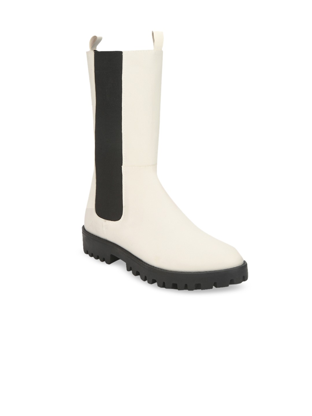 

Truffle Collection Women White Embellished Heeled Boots