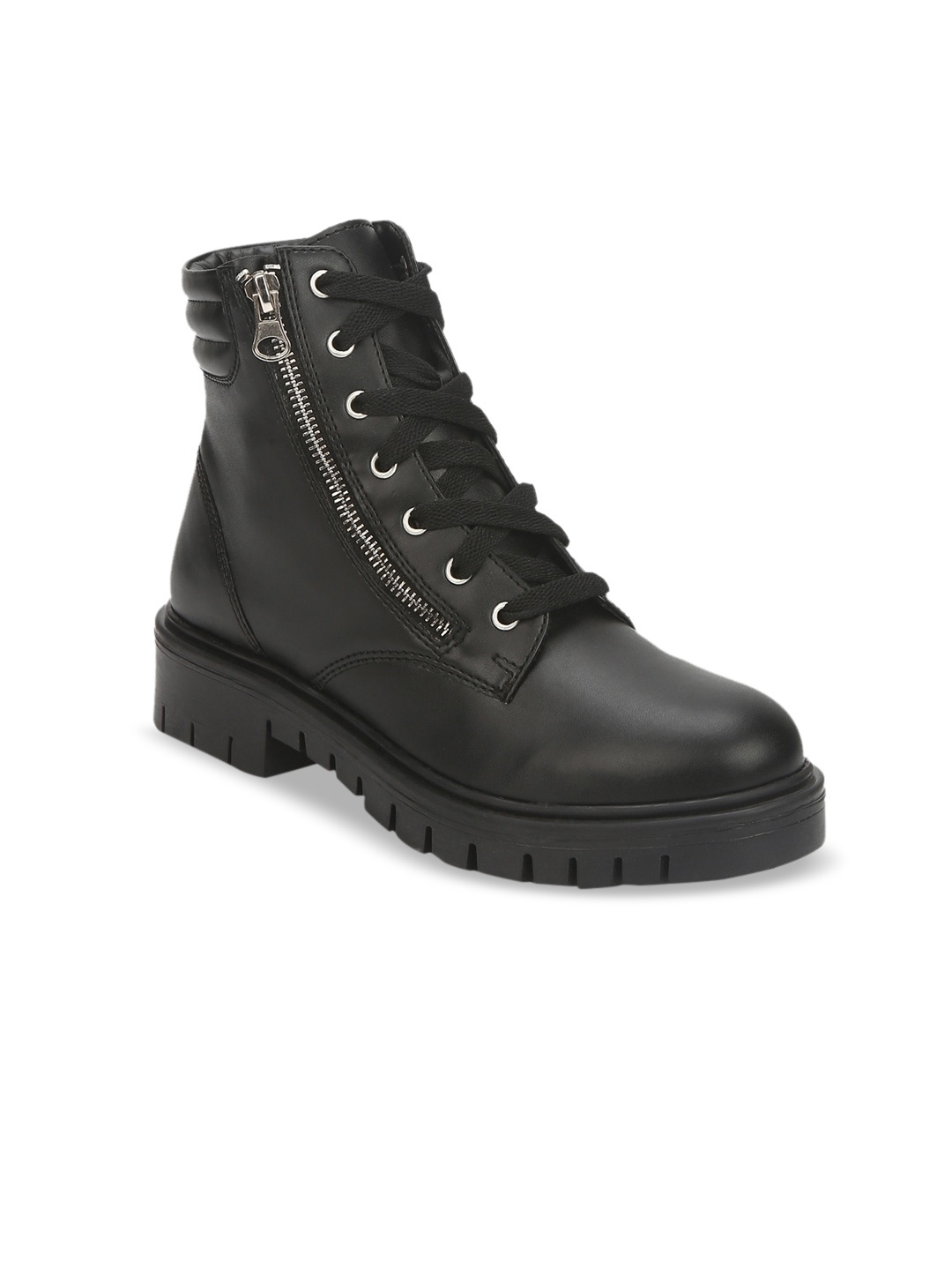 

Truffle Collection Women Black Solid Heeled Boots
