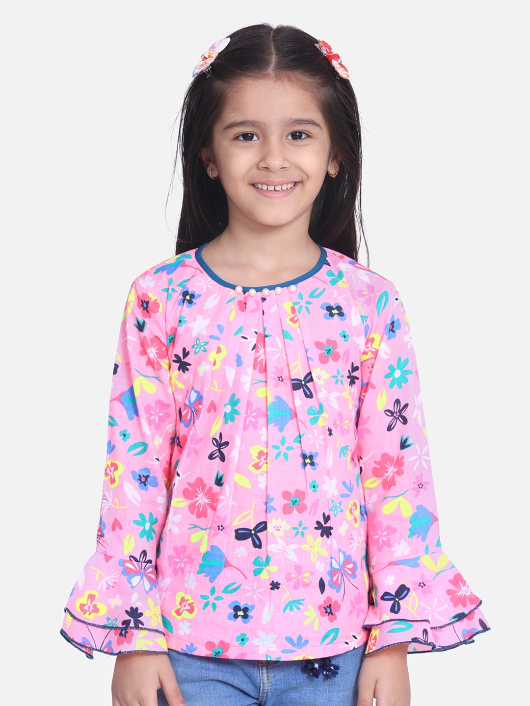 

Cutiekins Girls Pink Printed Top