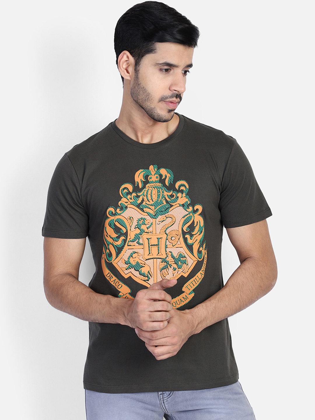 

Free Authority Harry Potter Featured Olive Tshirt for Men