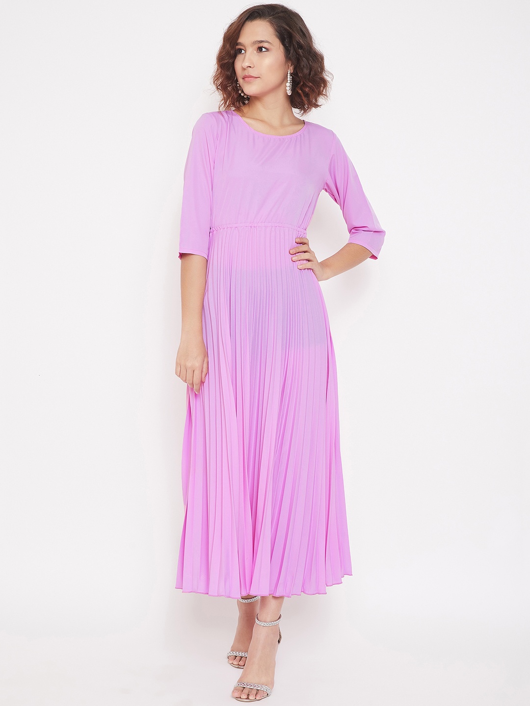 

U&F Women Pink Lavender Maxi Dress