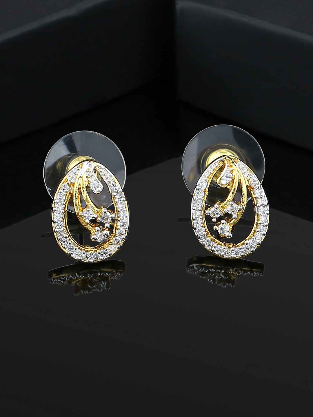 

Estele White & Red Contemporary Studs