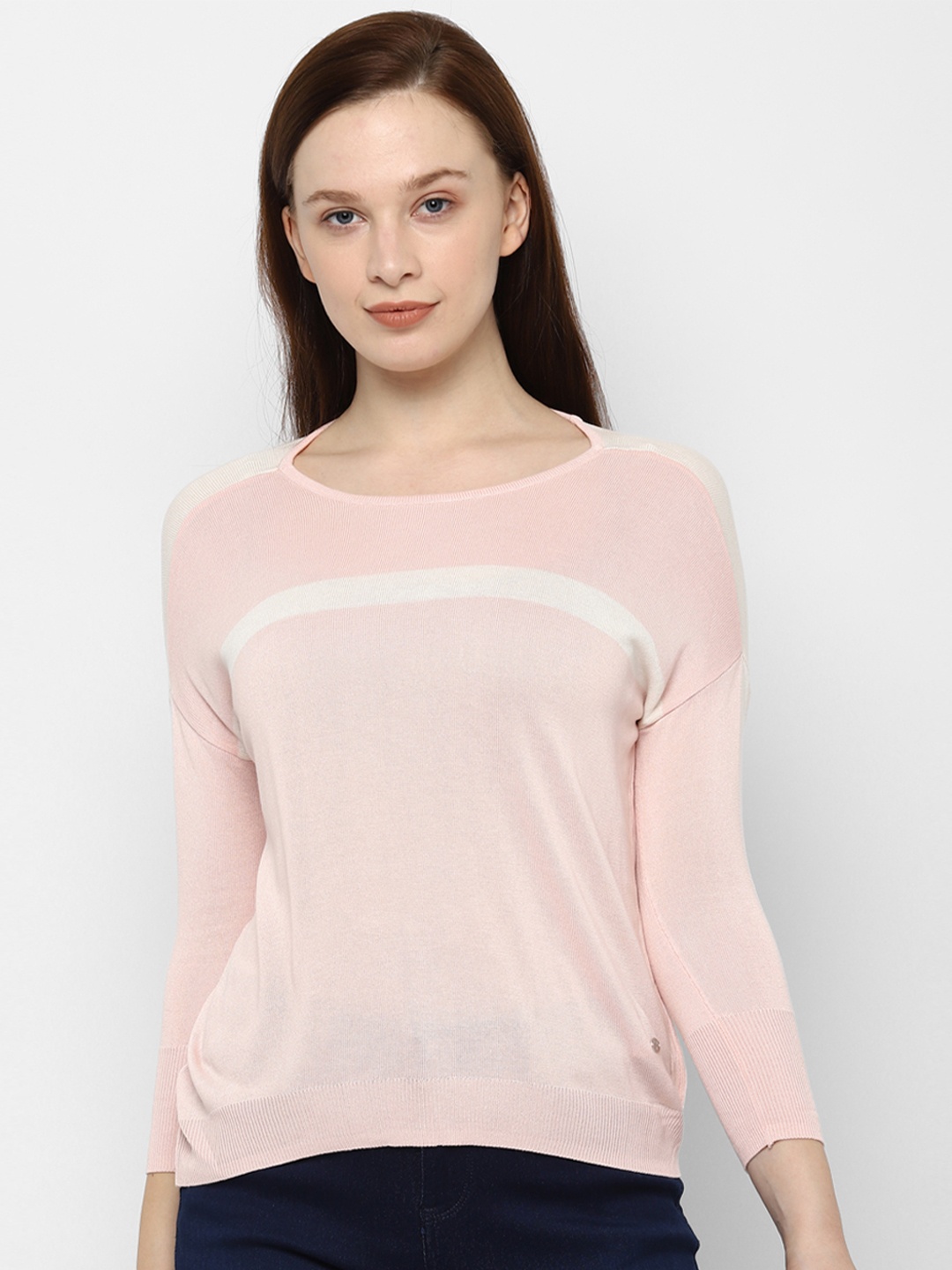 

Allen Solly Woman Acrlic Pink Solid Winter Top