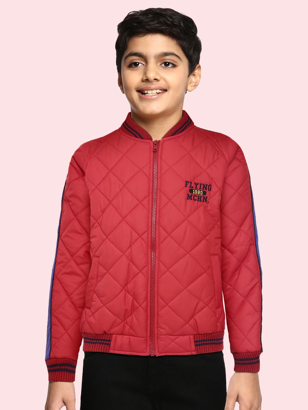 

Flying Machine Boys Red Solid Quilted Jacket