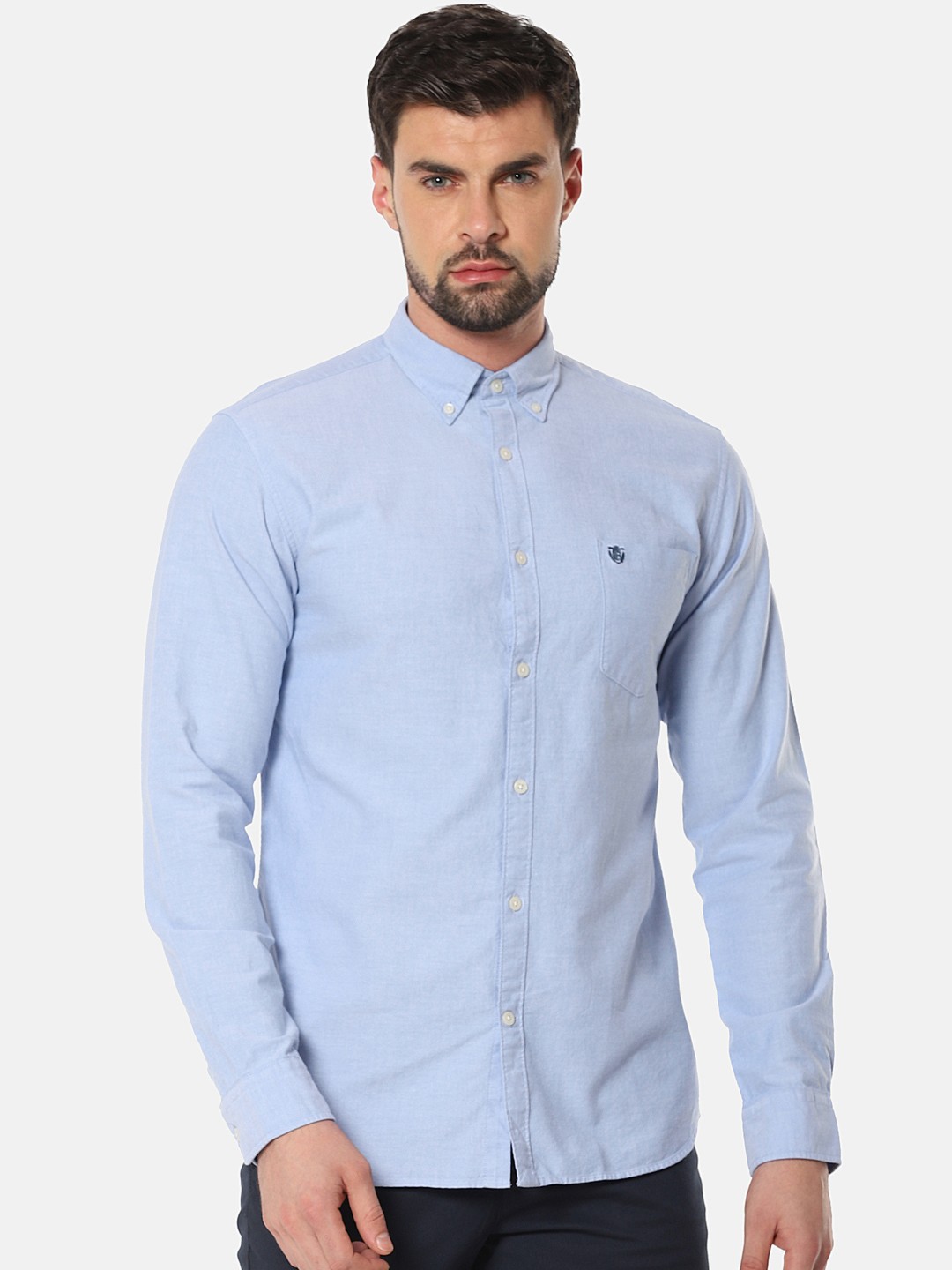 

SELECTED Men Blue Regular Fit Solid Casual Shirt