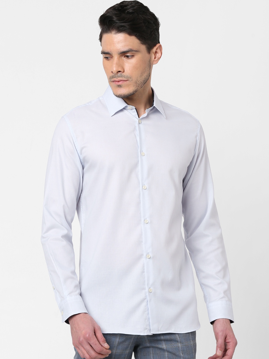 

SELECTED Men Blue Slim Fit Opaque Casual Shirt