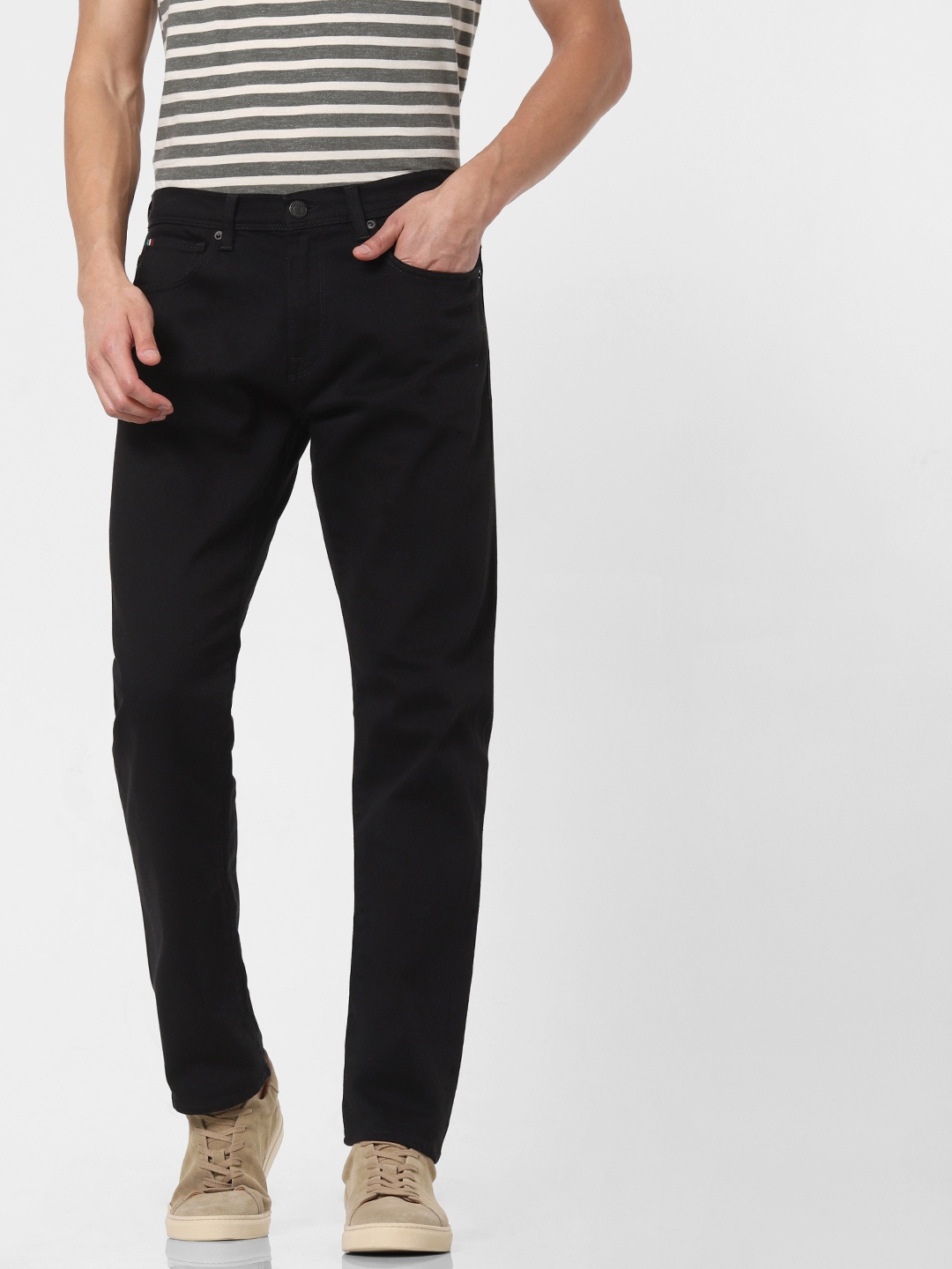 

SELECTED Men Black Slim Tapered Fit Mid-Rise Clean Look Stretchable Jeans