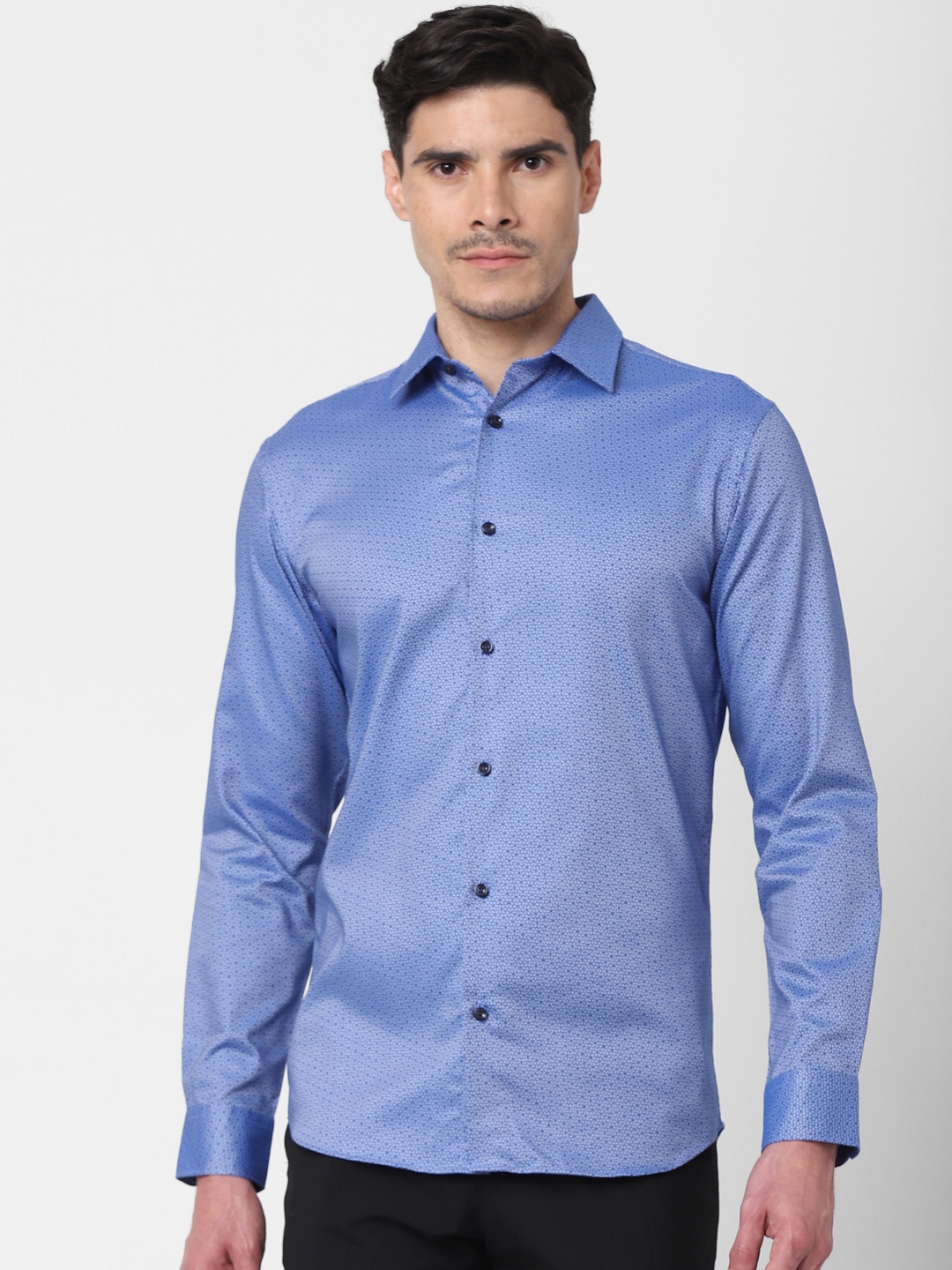 

SELECTED Men Blue Slim Fit Printed Casual Shirt