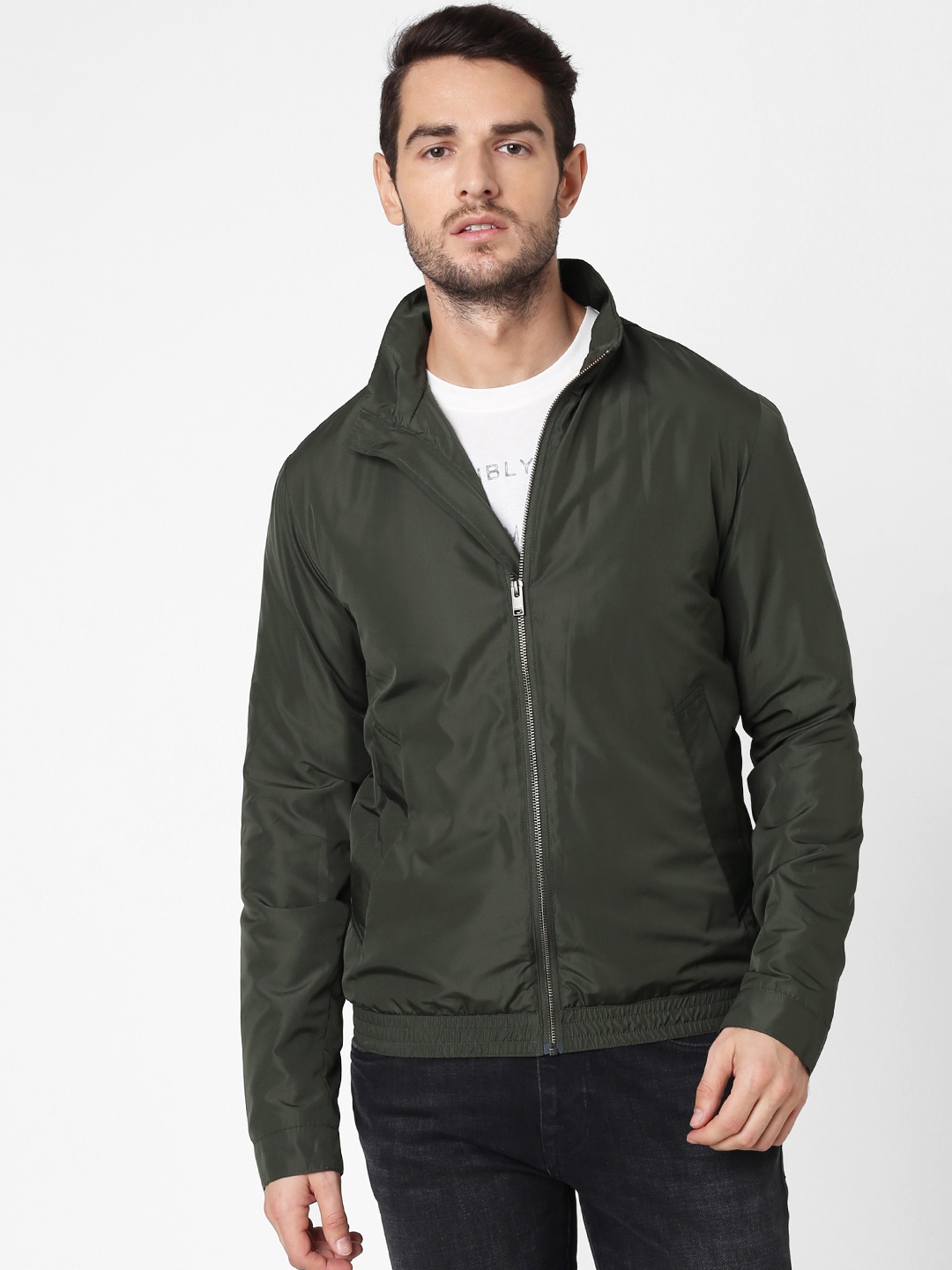 

SELECTED Men Olive Green Padded Jacket