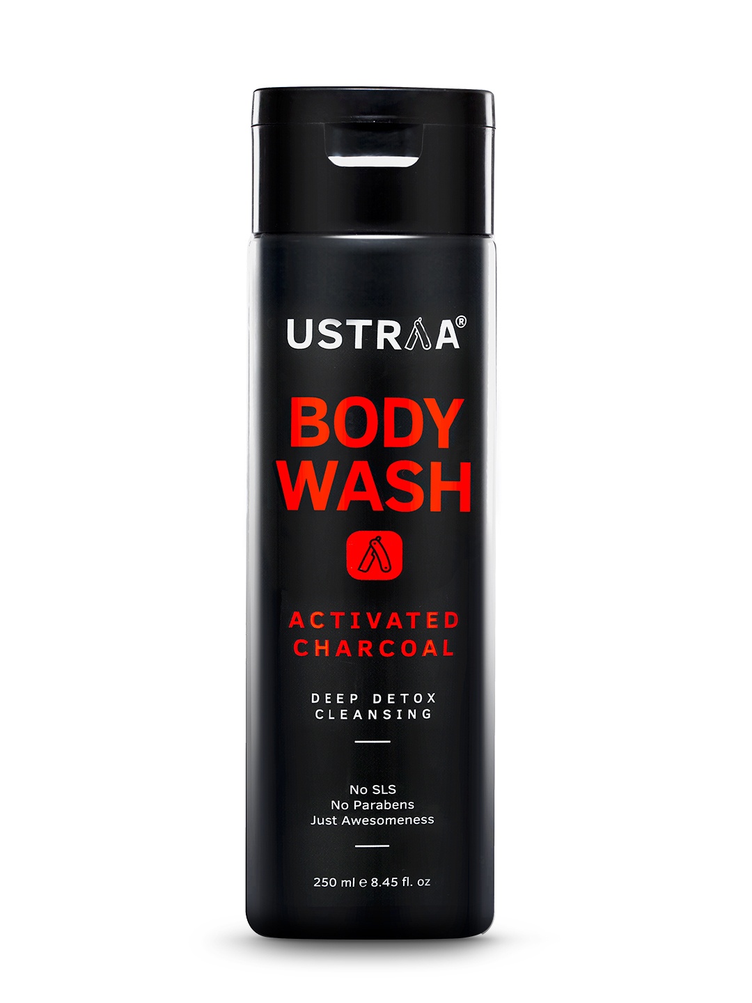 

Ustraa Men Activated Charcoal Body Wash 250 ml, Transparent