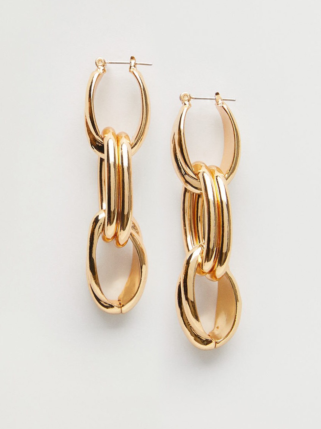 

MANGO Gold-Toned Chain Link Drop Earrings
