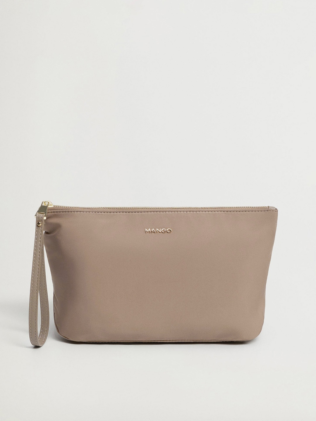 

MANGO Women Taupe Solid Sustainable Cosmetic Pouch