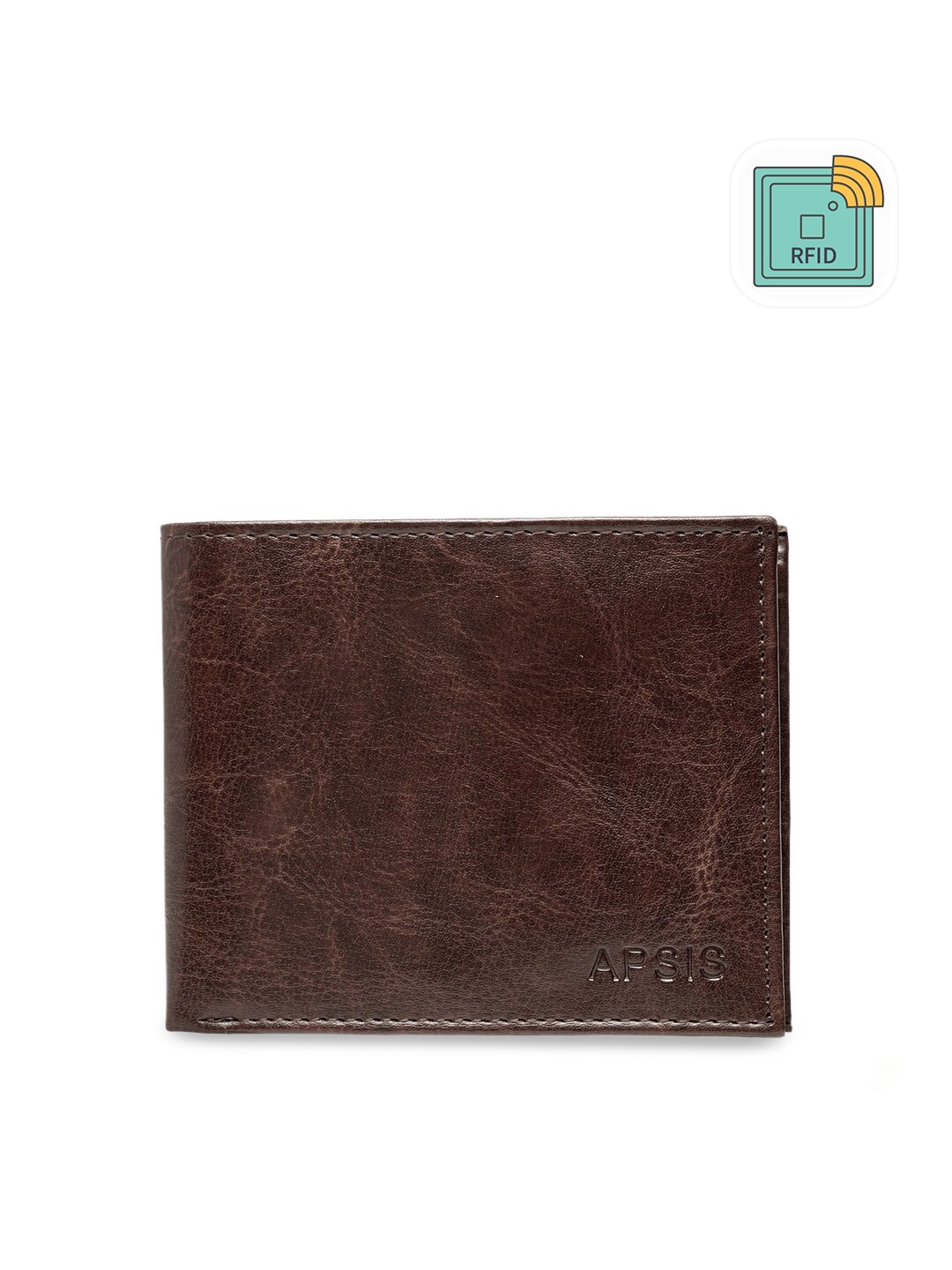 

Apsis Men Brown Solid Two fold Wallet