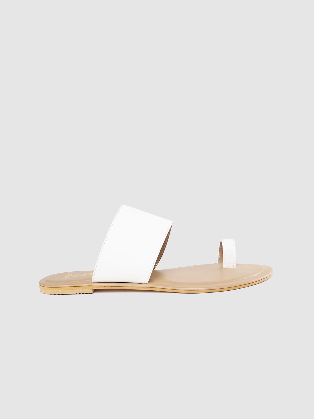 

The Roadster Lifestyle Co Women White Solid One Toe Flats