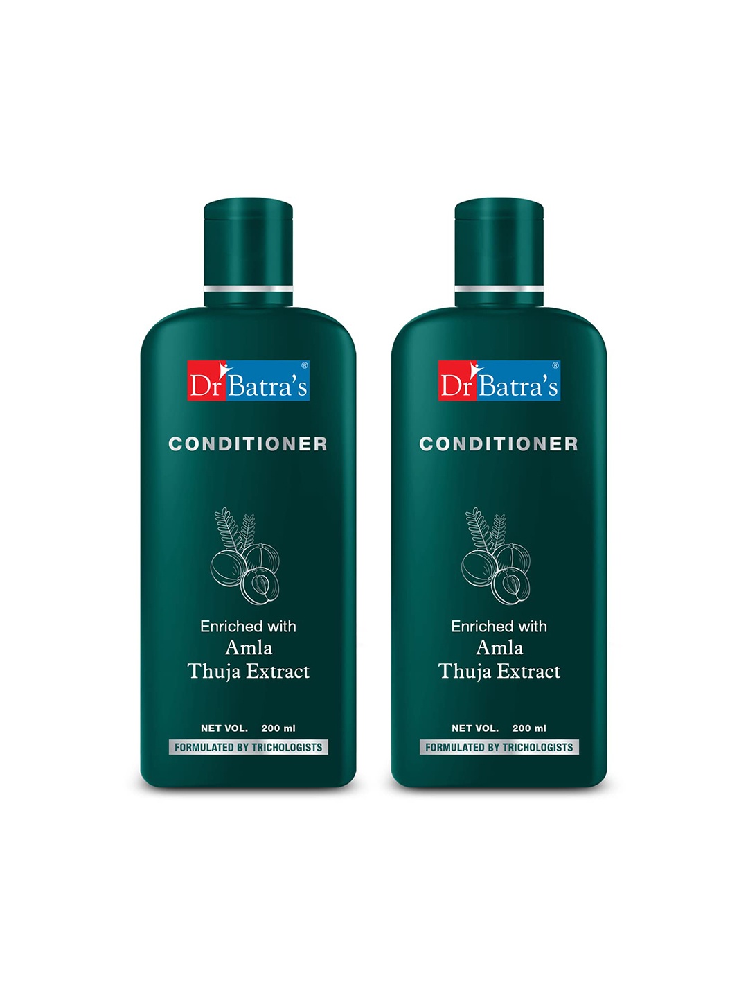 

Dr. Batras Set Of 2 Hair Conditioner Enriched With Amla & Thuja Extract - 200 ml Each, Off white