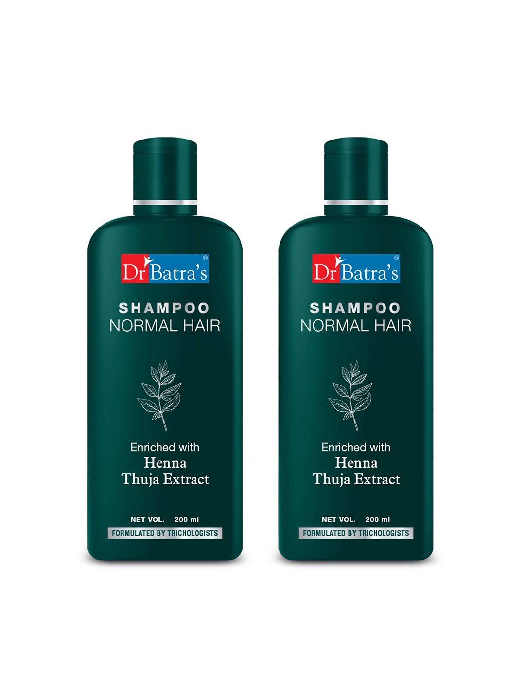 

Dr. Batras Normal Hair Shampoo Enriched With Henna & Thuja Extract - 200 ml Each, Transparent