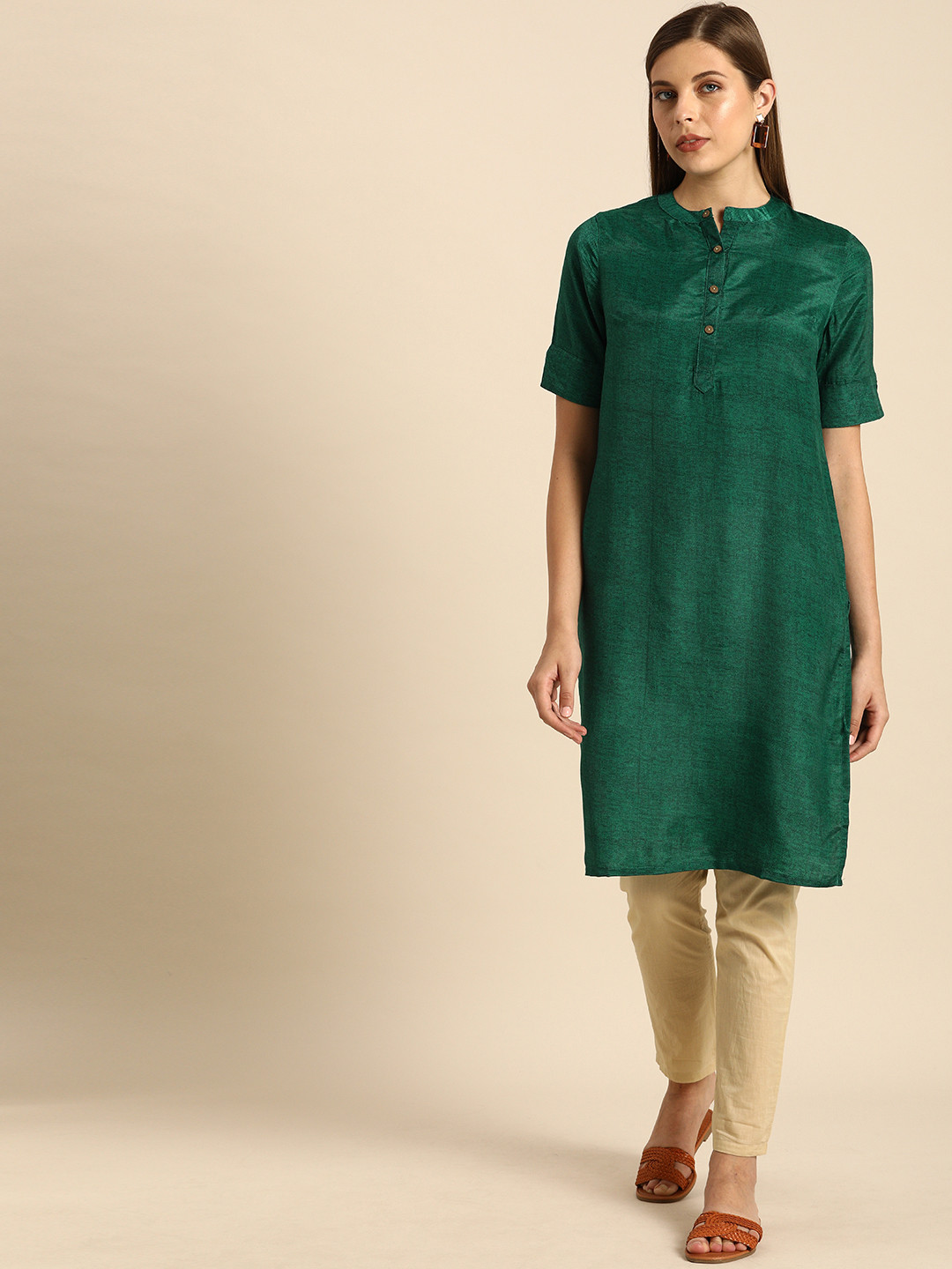 

Anouk Women Green Kurta