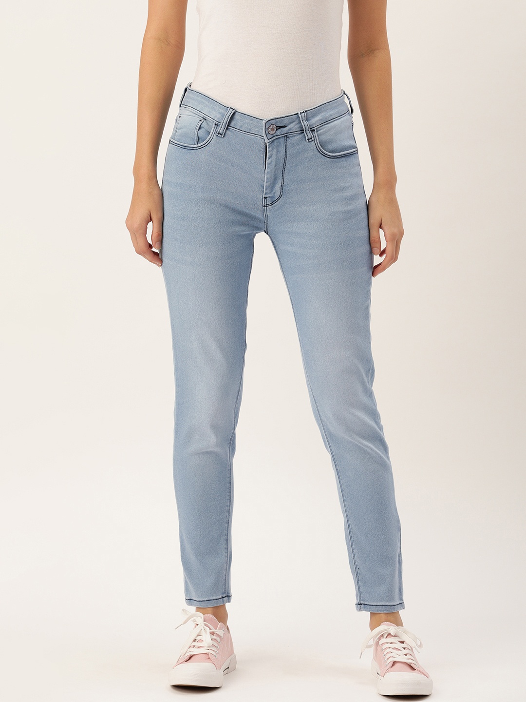 

Flying Machine Women Blue Skinny Fit Mid-Rise Clean Look Stretchable Jeans