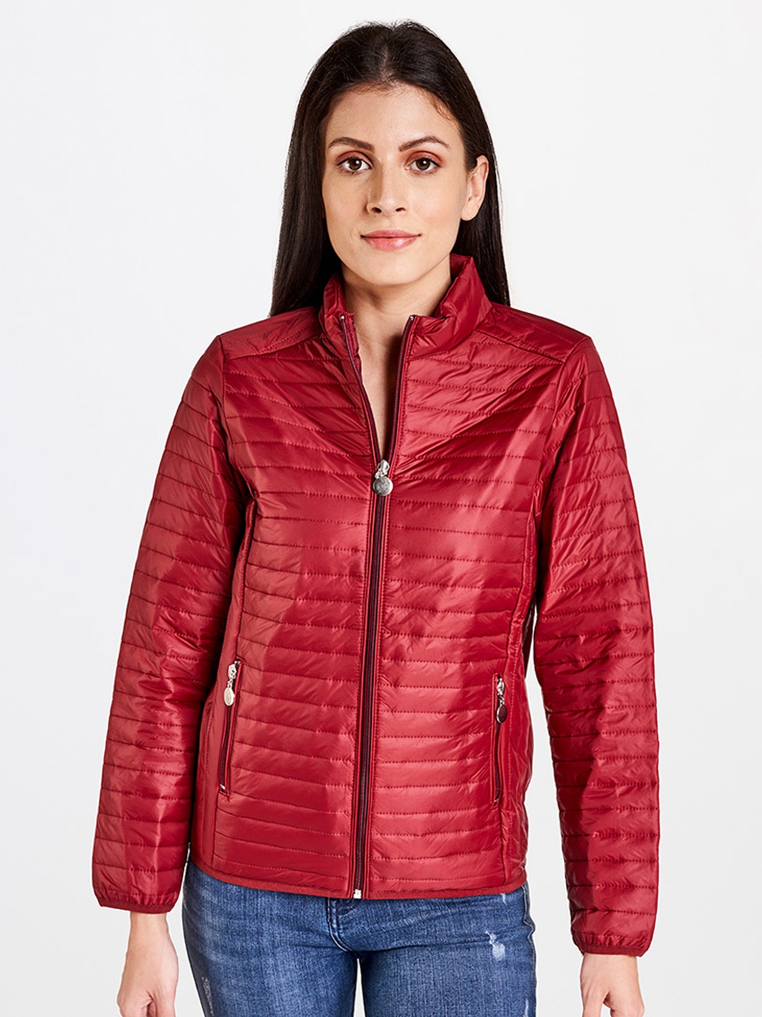 

AND Women Red Padded Jacket
