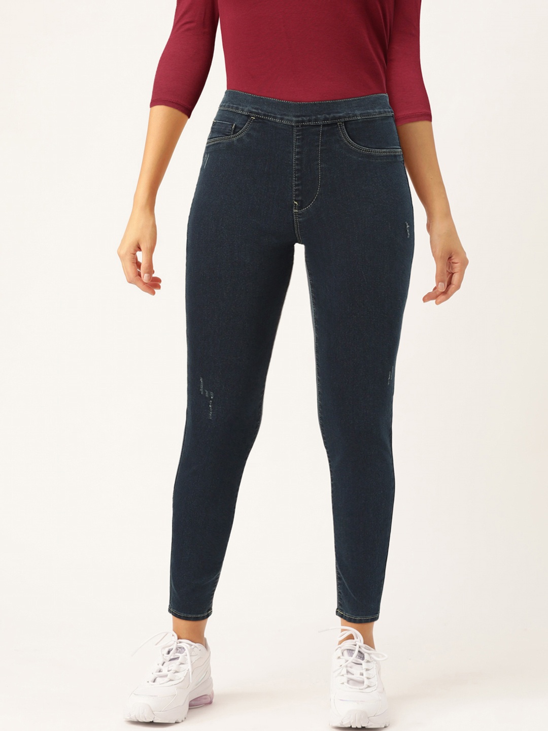 

Flying Machine Women Blue Slim Fit Mid-Rise Clean Look Stretchable Jeans