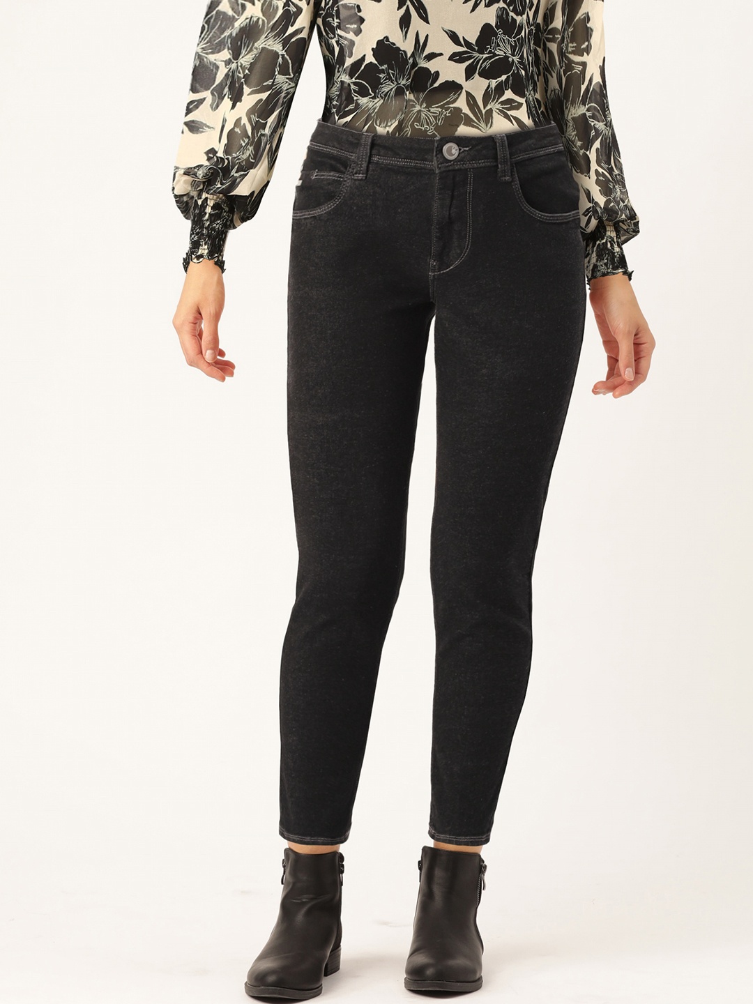 

Flying Machine Women Blue Slim Fit High-Rise Clean Look Stretchable Jeans