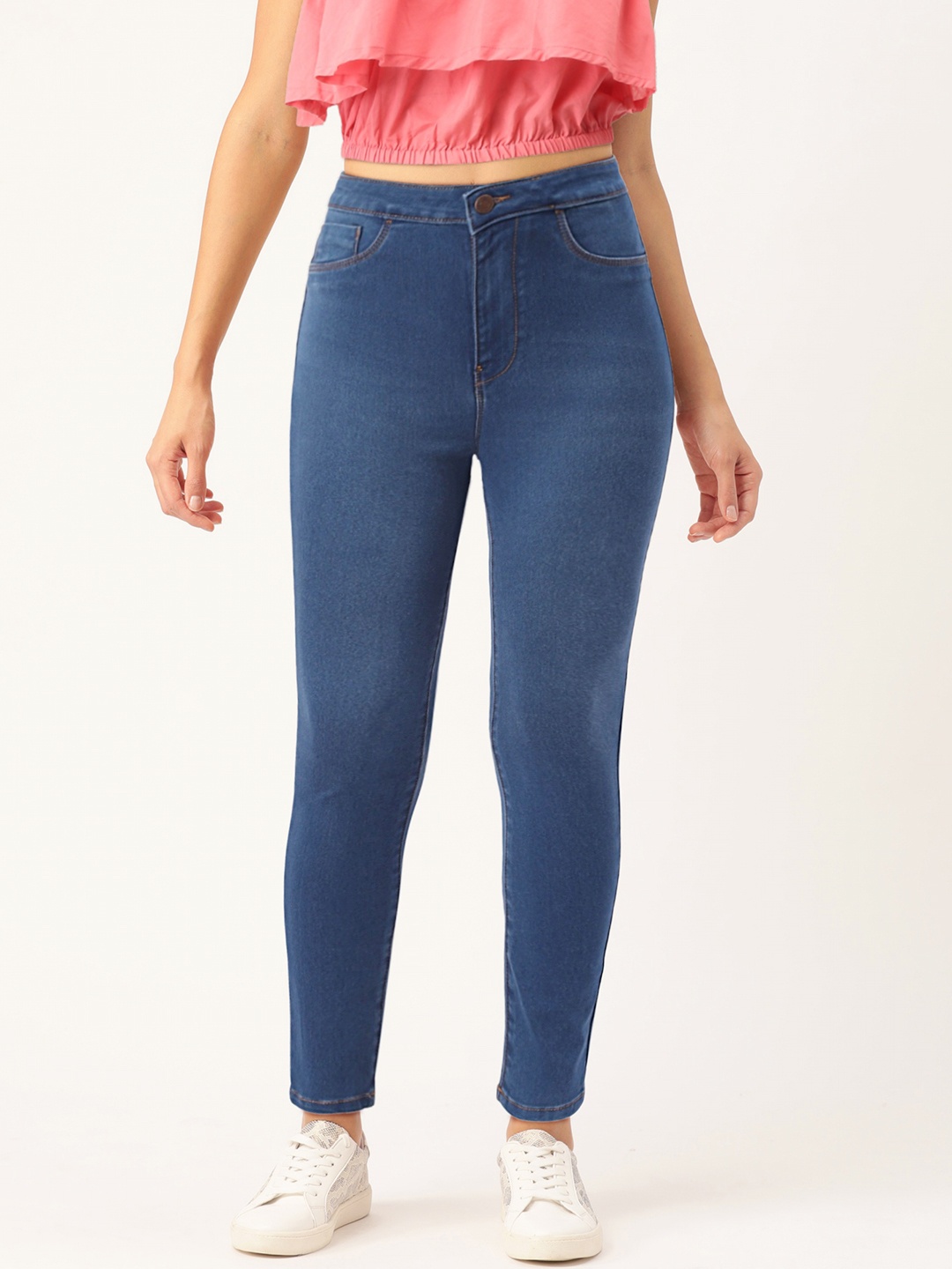 

Flying Machine Women Blue Slim Fit High-Rise Clean Look Stretchable Jeans