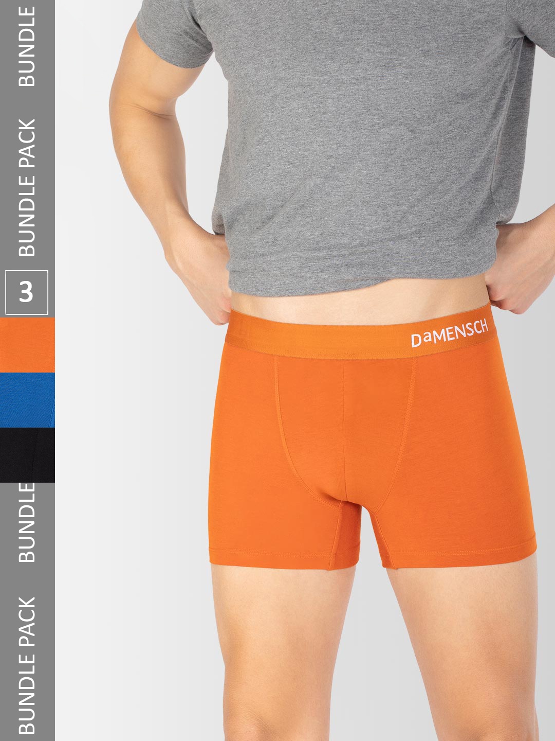 

DAMENSCH Men Pack Of 3 Trunks DAM-POP-T-GF-GBL-COB-PACK-3-MIX, Assorted