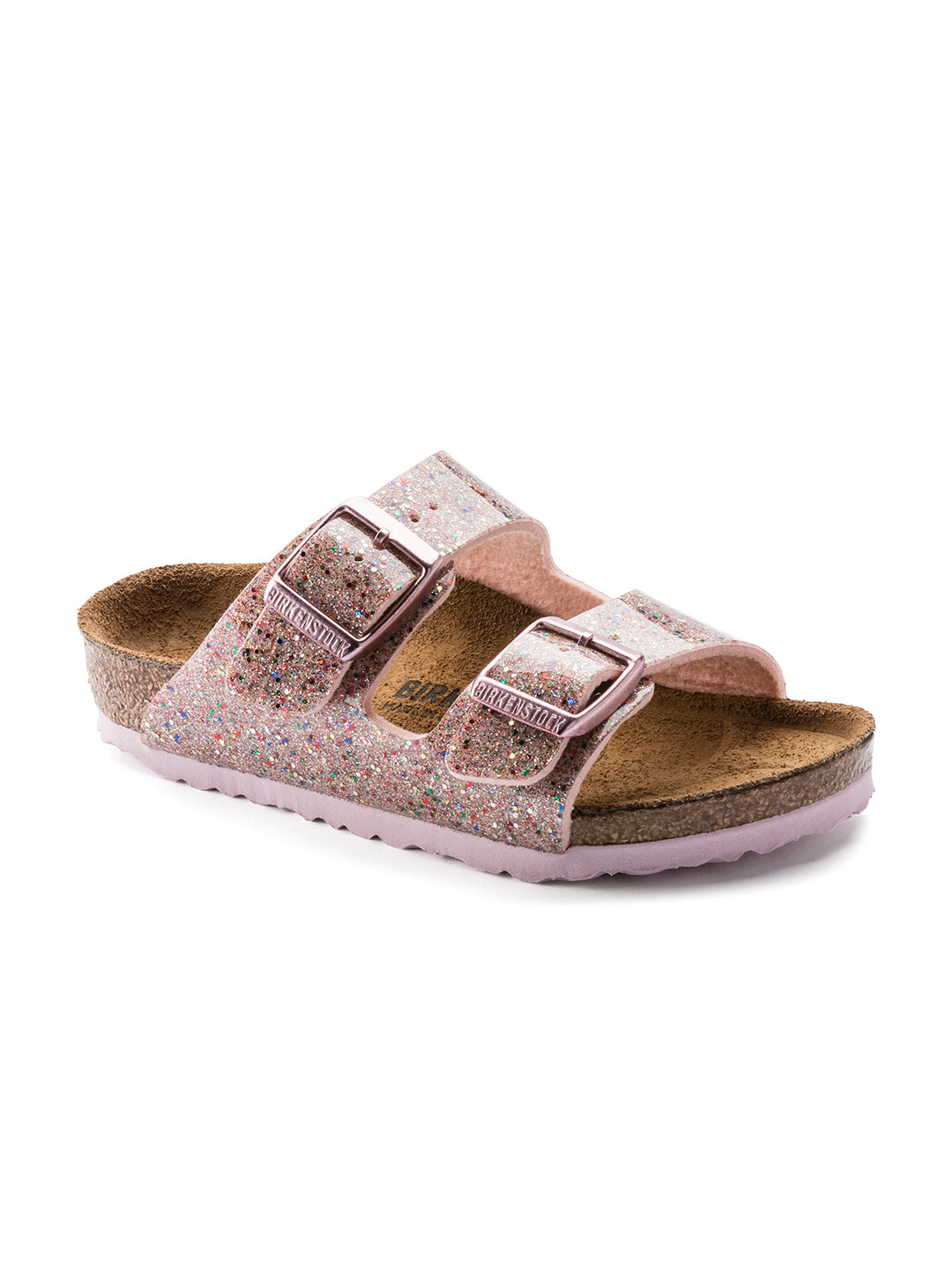 

Birkenstock Girls Pink Embellished Arizona Narrow Width Flats