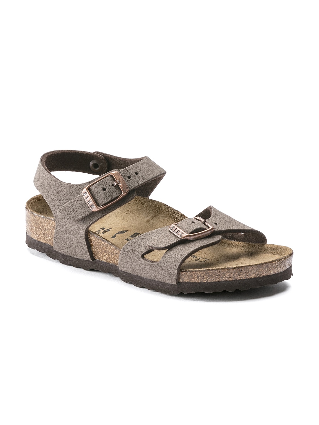 

Birkenstock Rio Mocha Regular Width Birko-Flor With An Ankle Strap, Brown